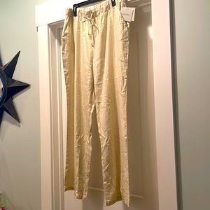 Ellen Tracy shimmer gold pant